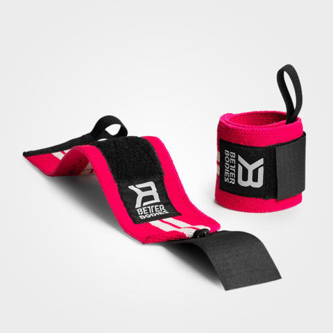 Better Bodies Womens Wrist Wrap - Hot pink / white - Musclehouse.dk