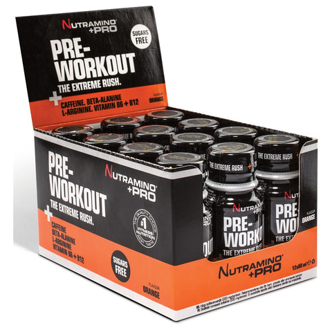 Nutramino Pre-Workout Shot Orange (12 stk.) - Musclehouse.dk