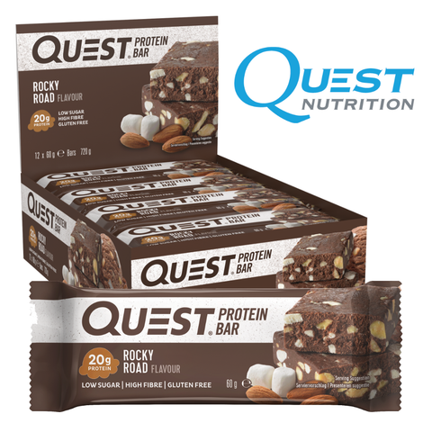 Quest Protein Bar Rocky Road (12x60g) - Musclehouse.dk