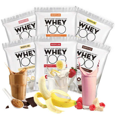 Bodylab Whey 100 prøvepakke (6x30g) - Musclehouse.dk