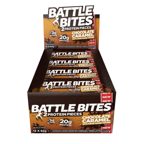 Battle Oats High Protein Battle Bites - Chocolate Caramel (12x62g) - Musclehouse.dk