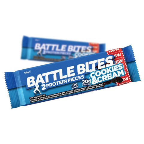 Battle Oats High Protein Battle Bites - Cookies & Cream (12x62g)