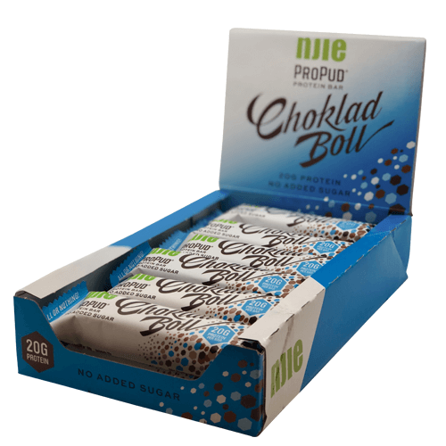 Njie ProPud Protein Bar - Choklad Boll (12x55g) - Musclehouse.dk