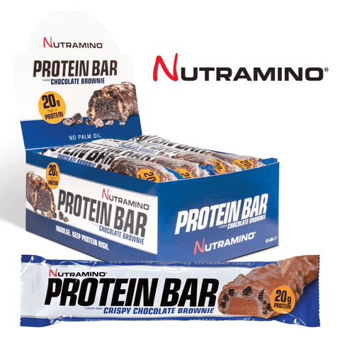 Nutramino Proteinbar Crispy Chocolate Brownie (12x64g) - Musclehouse.dk