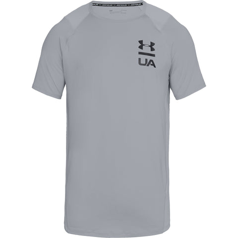 Under Armour Mk1 SS Logo Graphic - Grey - Musclehouse.dk