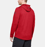 Under Armour Tech Terry Popover Hoodie - Red Pierce - Musclehouse.dk